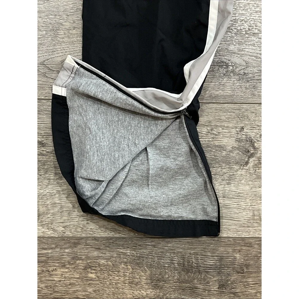 Vintage Y2K Nike Gray Tag Black Gray White Lined Track Pants - Youth XL 18-20